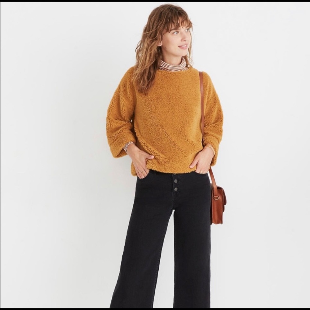 Madewell Super Furry Crewneck Sherpa Sweater